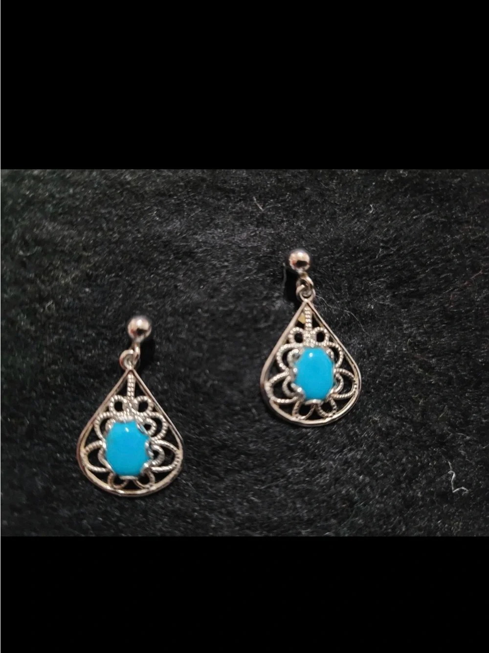 Turquoise Teardrop Dangle Earrings